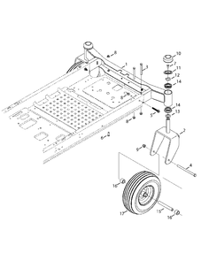 Front Axle Diagram and Parts List for M200-46 (RZT-46)(2014) Murray Lawn Tractor