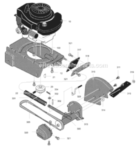 Part Location Diagram of 740098MA Murray Guard Belt Plas Polo