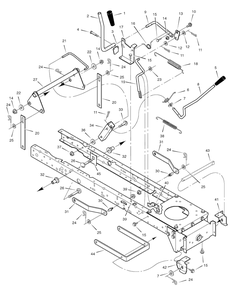 Mower Housing Suspension Diagram and Parts List for 405628X51 (7800281)(2008) Murray Lawn Tractor