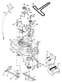 Mower Deck Diagram and Parts List for 425014X92E (960140001-00)(2005) Murray Lawn Tractor