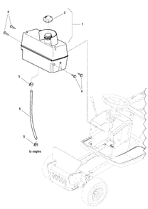 Fuel Tank Group (7501048 7500721) Diagram and Parts List for EYK155420GF (7800485)(2009) Murray Lawn Tractor Accessories