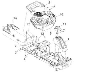 Fender Diagram and Parts List for 13CC26JD058 2018 Murray Lawn Tractor