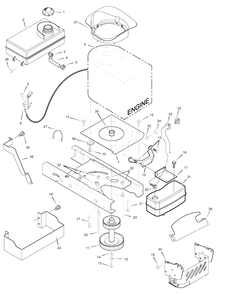 Engine Mount Diagram and Parts List for 312006X51A (7800523)(2009) Murray Lawn Tractor
