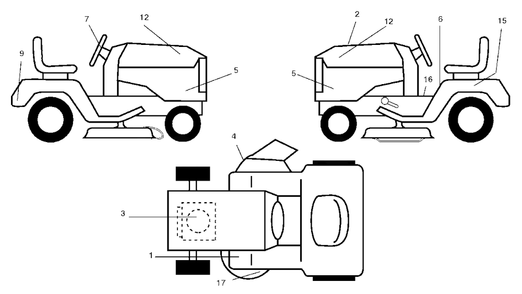 Part Location Diagram of 403837 Husqvarna Decal, Hood