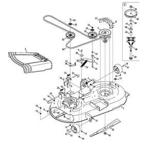 Mower Deck Diagram and Parts List for MZ210-42 (RZT-42)(2013) Murray Lawn Tractor