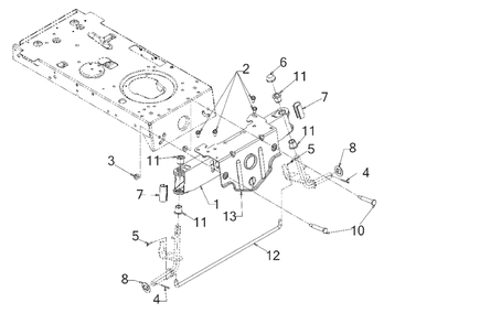 Pivot Bar Diagram and Parts List for M175-42 (13BN77SS058)(2020) Murray Lawn Tractor