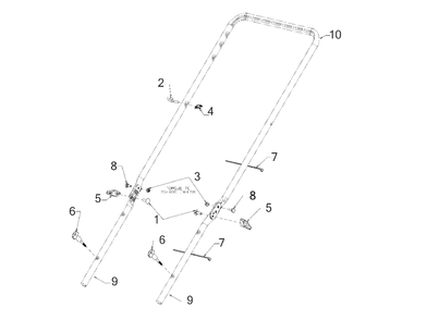 Handle Diagram and Parts List for 11A-A0BV758 2019 Murray Lawn Mower