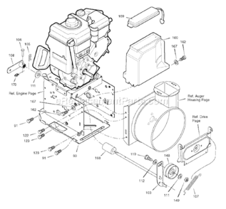 Page C Diagram and Parts List for LP1695444-726E 2008 Murray Snow Blower