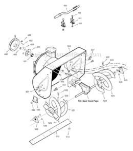 Page F Diagram and Parts List for LP1695444-726E 2008 Murray Snow Blower