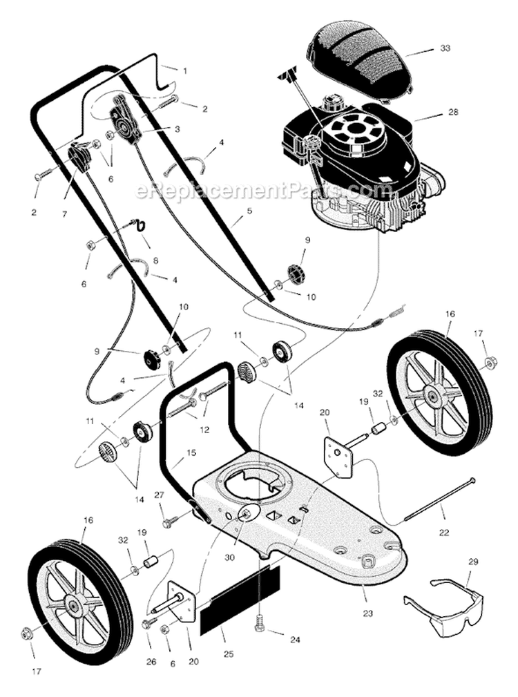 Page B Diagram and Parts List for TM6000X31B  Murray Trimmer