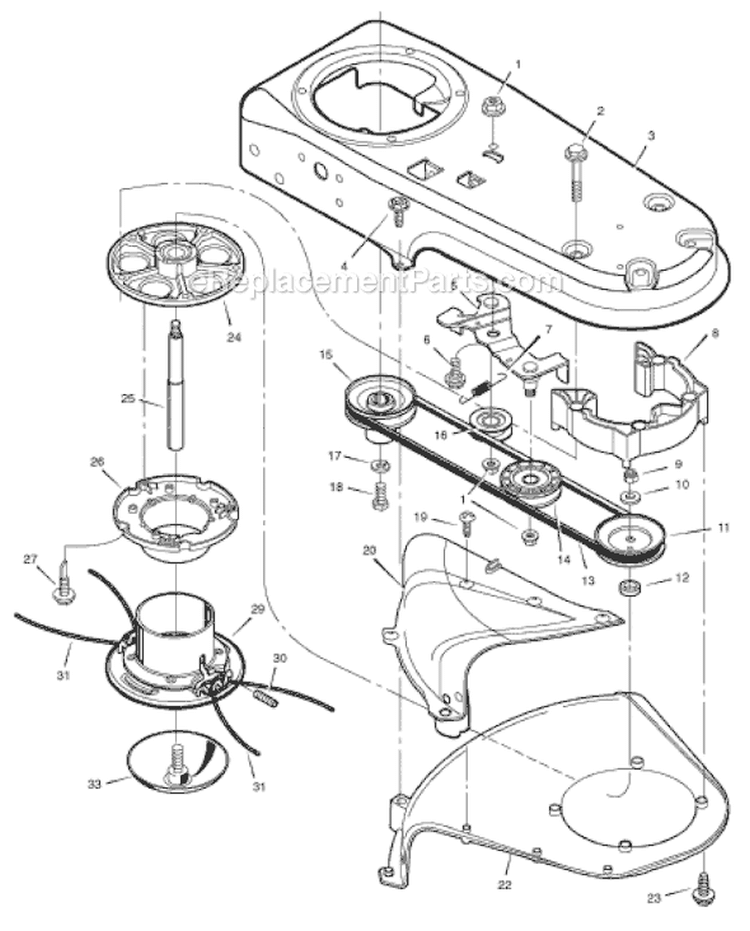 Page A Diagram and Parts List for TM6000X50NB  Murray Trimmer