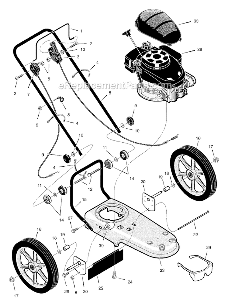 Page B Diagram and Parts List for TM6000X5A  Murray Trimmer