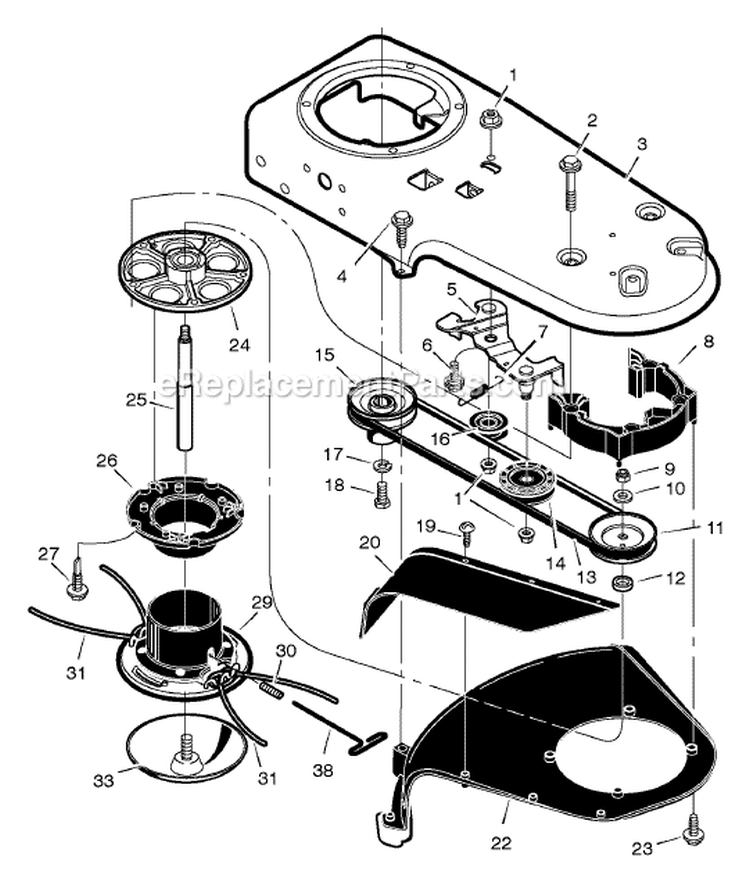 Page A Diagram and Parts List for TM6100X5A  Murray Trimmer