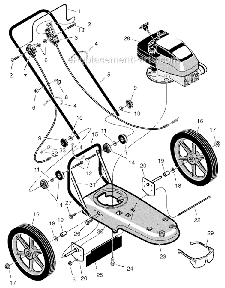 Page B Diagram and Parts List for TM6100X8B  Murray Trimmer