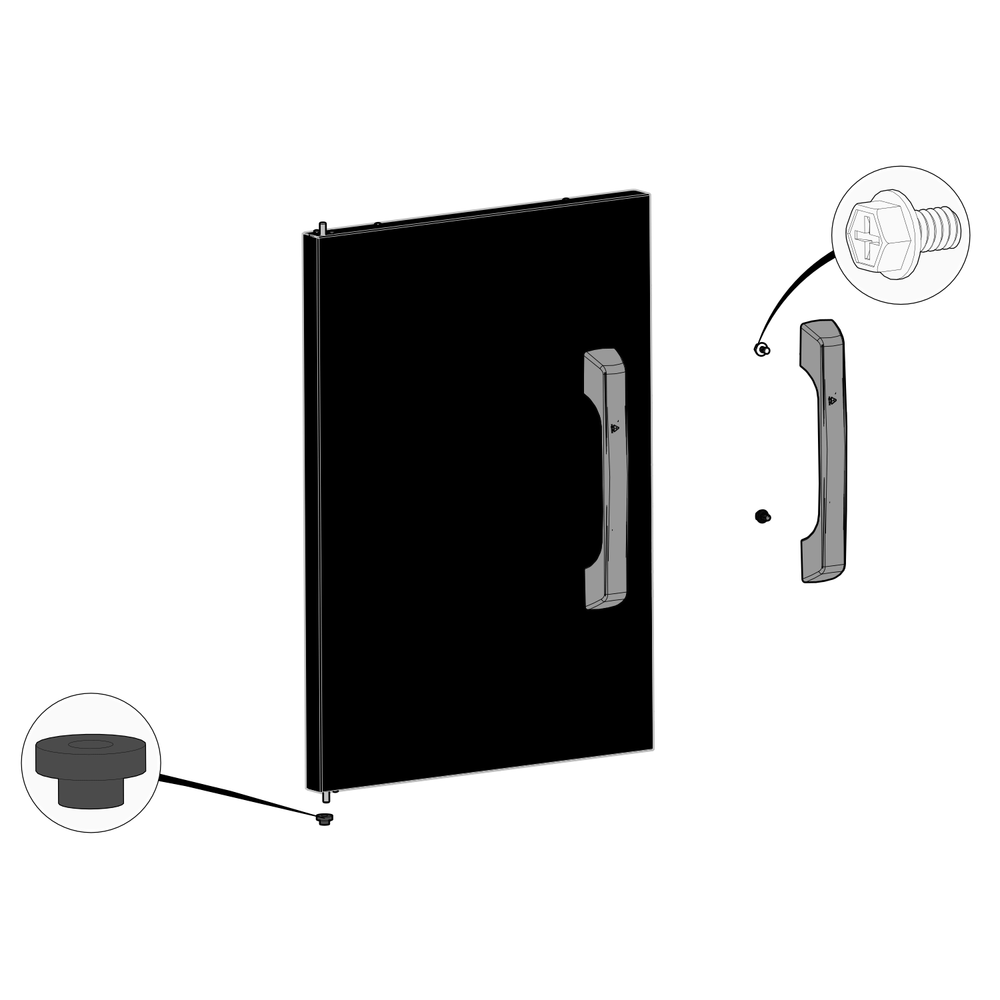 Door Diagram and Parts List for RXT625SIBNK-1  Napoleon Built-In Cooking