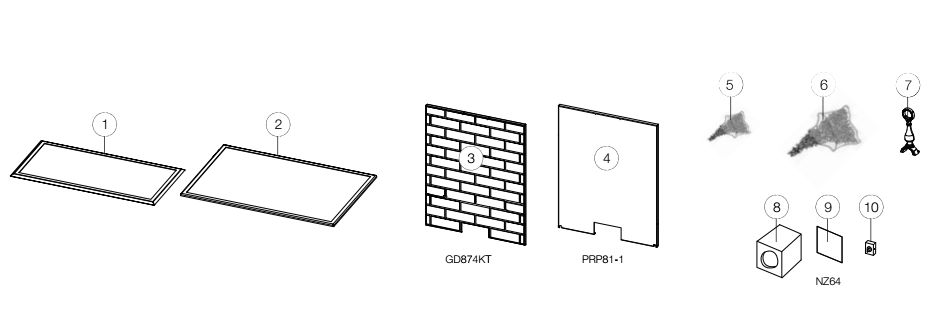 Section_1 Diagram and Parts List for HD81NT-1  Napoleon Fireplace & Insert