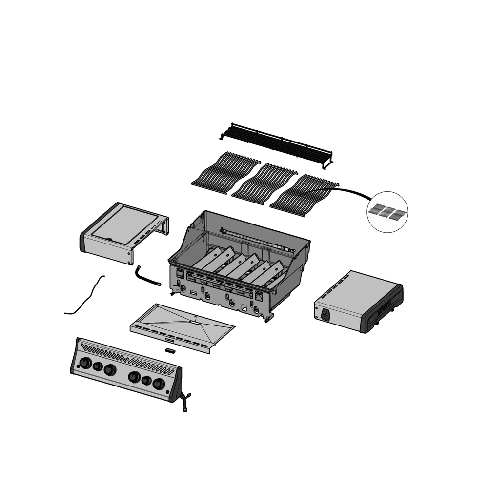 Base Diagram and Parts List for RSE525RSIBPSS-1  Napoleon Built-In Cooking