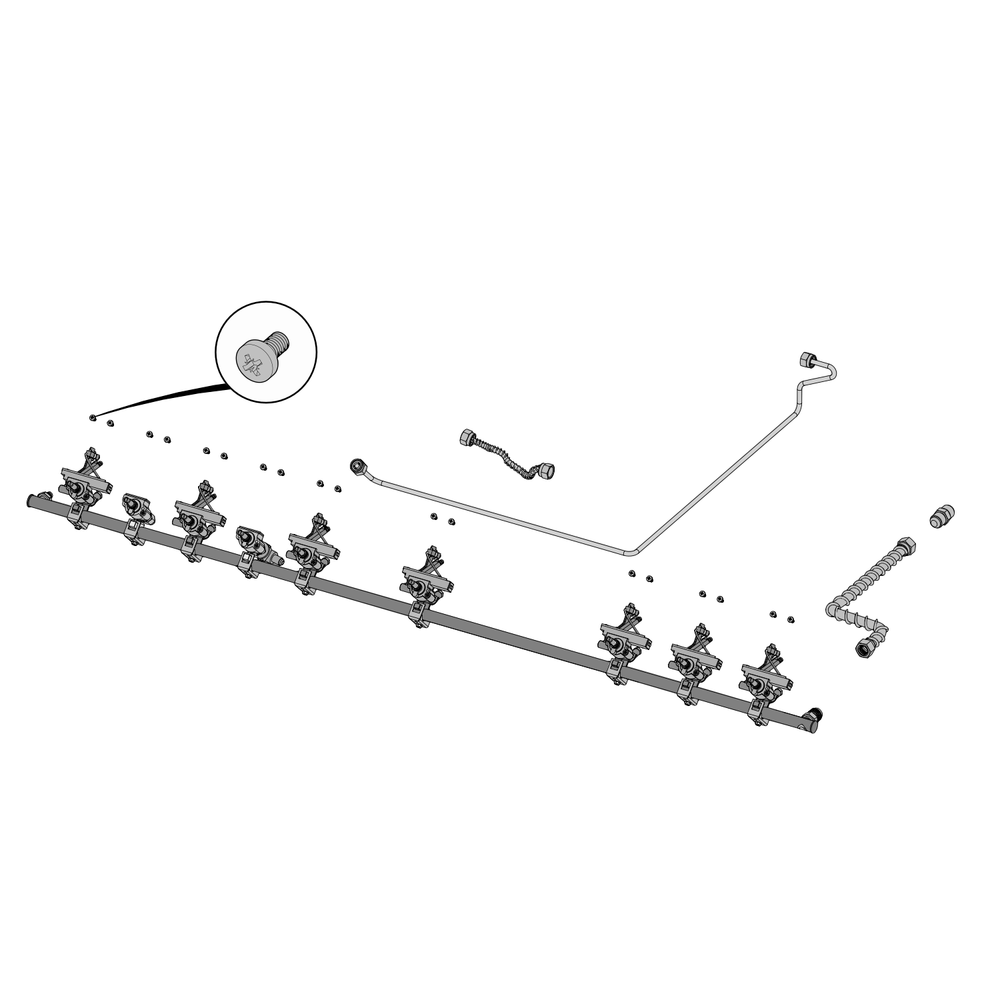 Manifold Diagram and Parts List for BIPRO825RBINSS-3  Napoleon Built-In Cooking