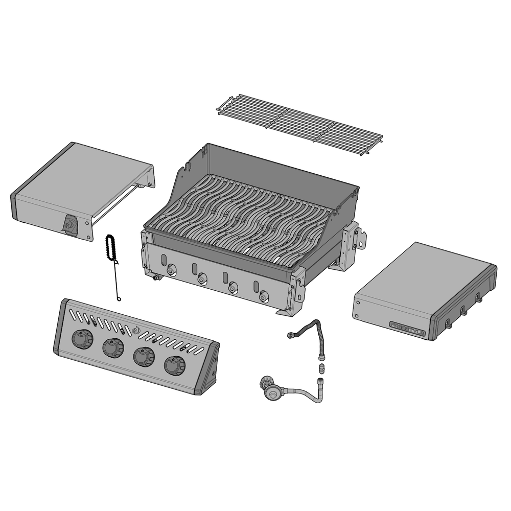 Base Diagram and Parts List for F425DPGT  Napoleon Built-In Cooking
