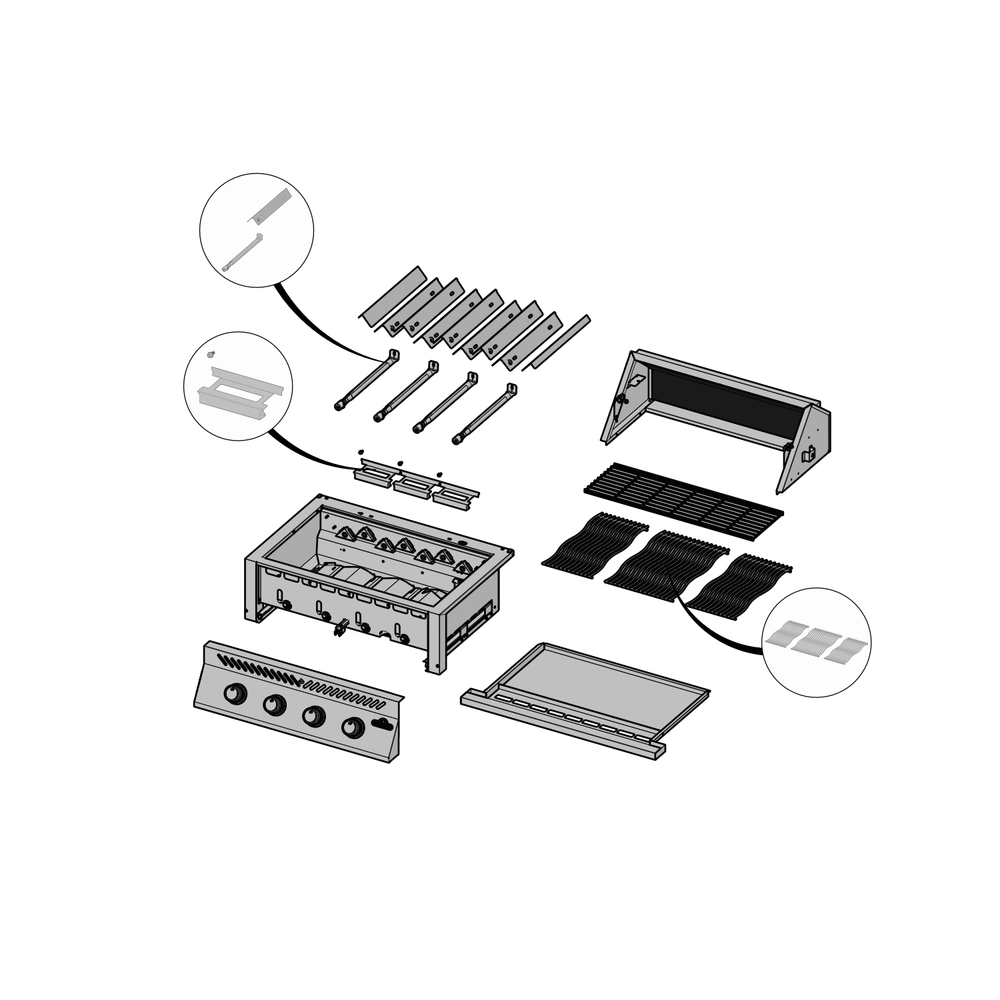 Base Diagram and Parts List for BI32PSS  Napoleon Built-In Cooking
