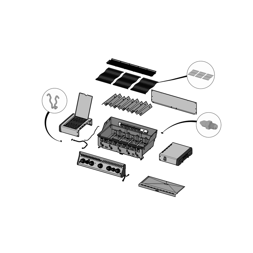 Base Diagram and Parts List for RSE625RSIBNSS-1  Napoleon Built-In Cooking