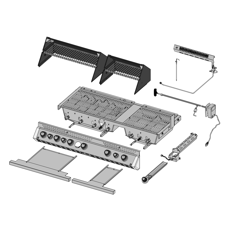 Base 2 Diagram and Parts List for BIPRO825RBINSS-3  Napoleon Built-In Cooking