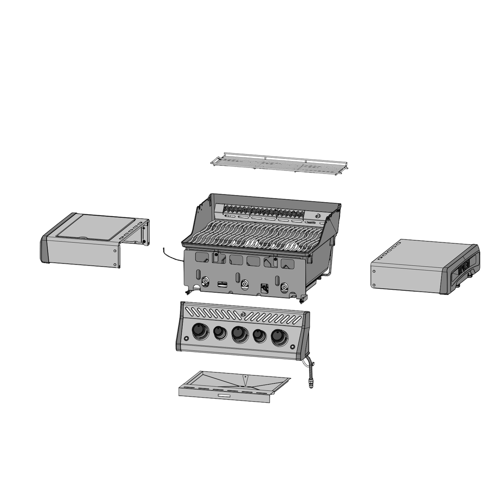 Base Diagram and Parts List for RSE425RSIBNSS-1  Napoleon Built-In Cooking