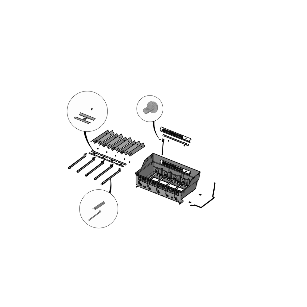 Base Assembly Diagram and Parts List for RSE625RSIBNSS-1  Napoleon Built-In Cooking