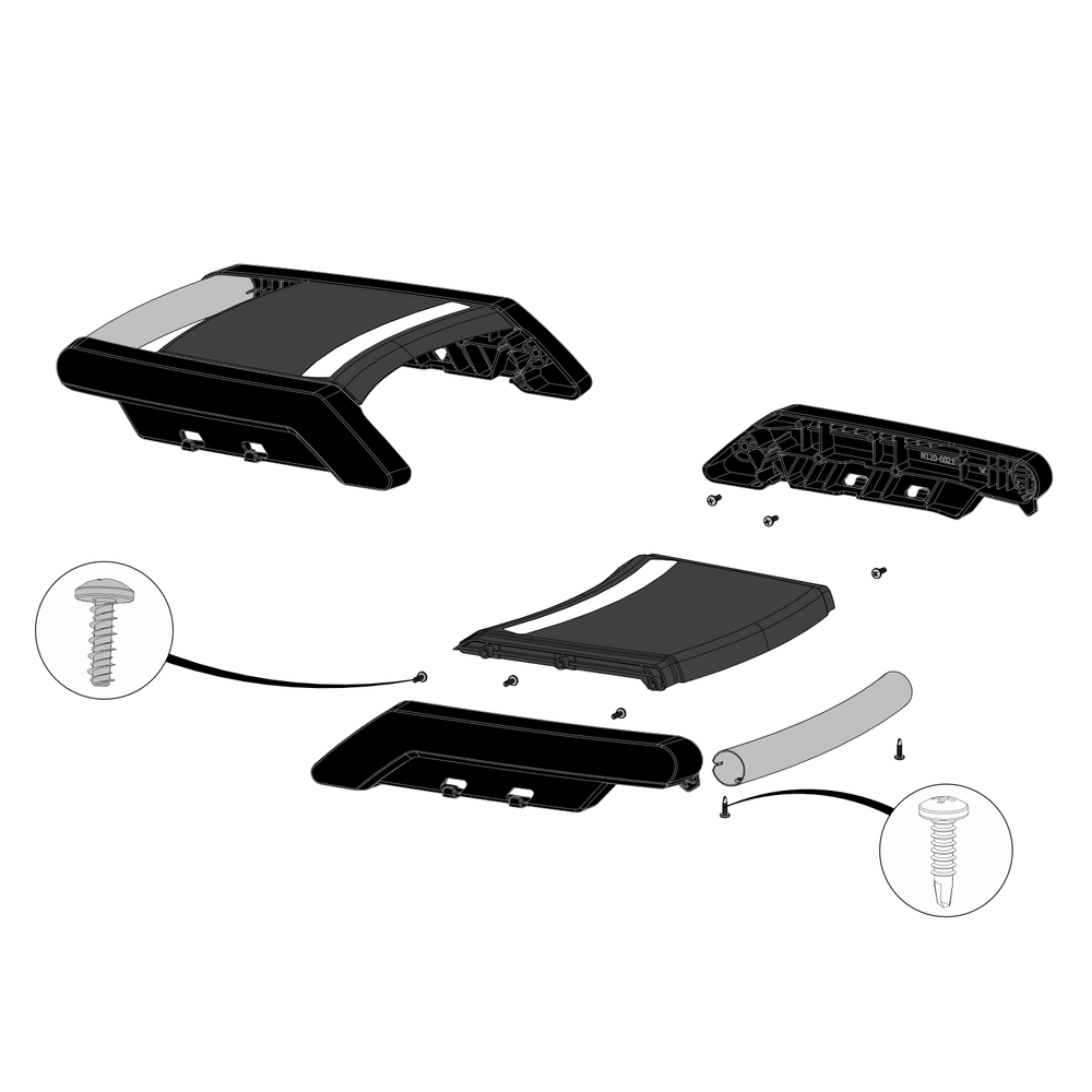 Side Shelves Diagram and Parts List for TQ285X-BL-1  Napoleon Built-In Cooking