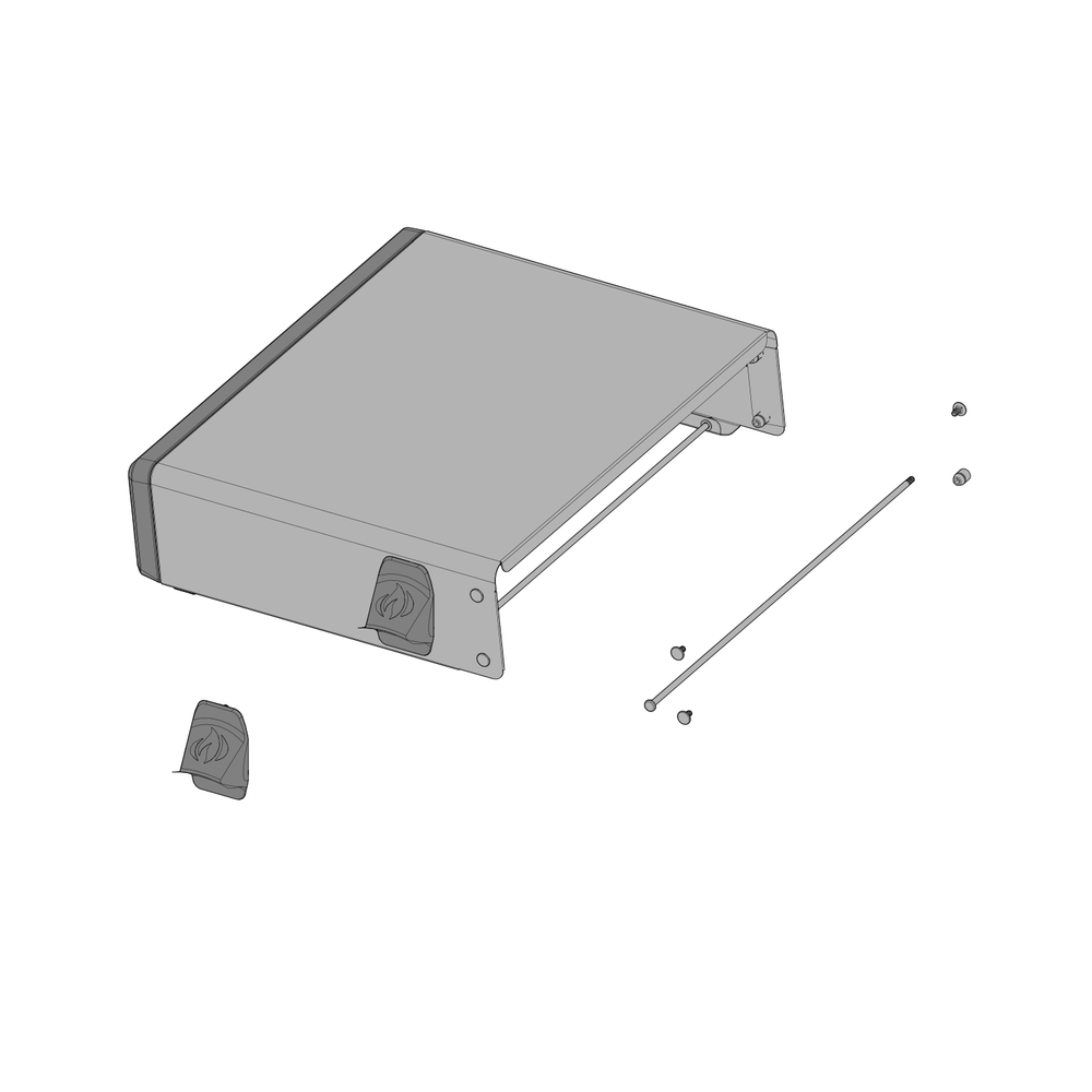 Left Side Shelf Diagram and Parts List for F425DPGT  Napoleon Built-In Cooking