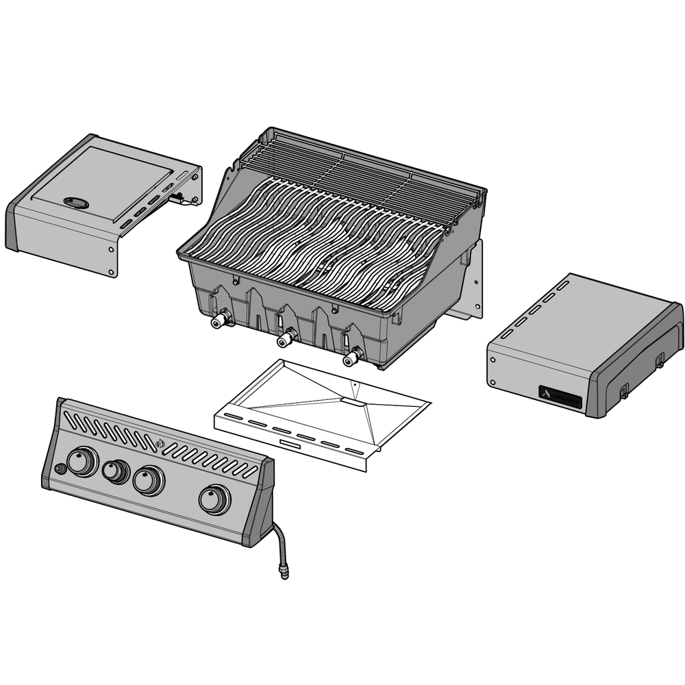 Base Diagram and Parts List for RXT425SIBPSS-1  Napoleon Built-In Cooking