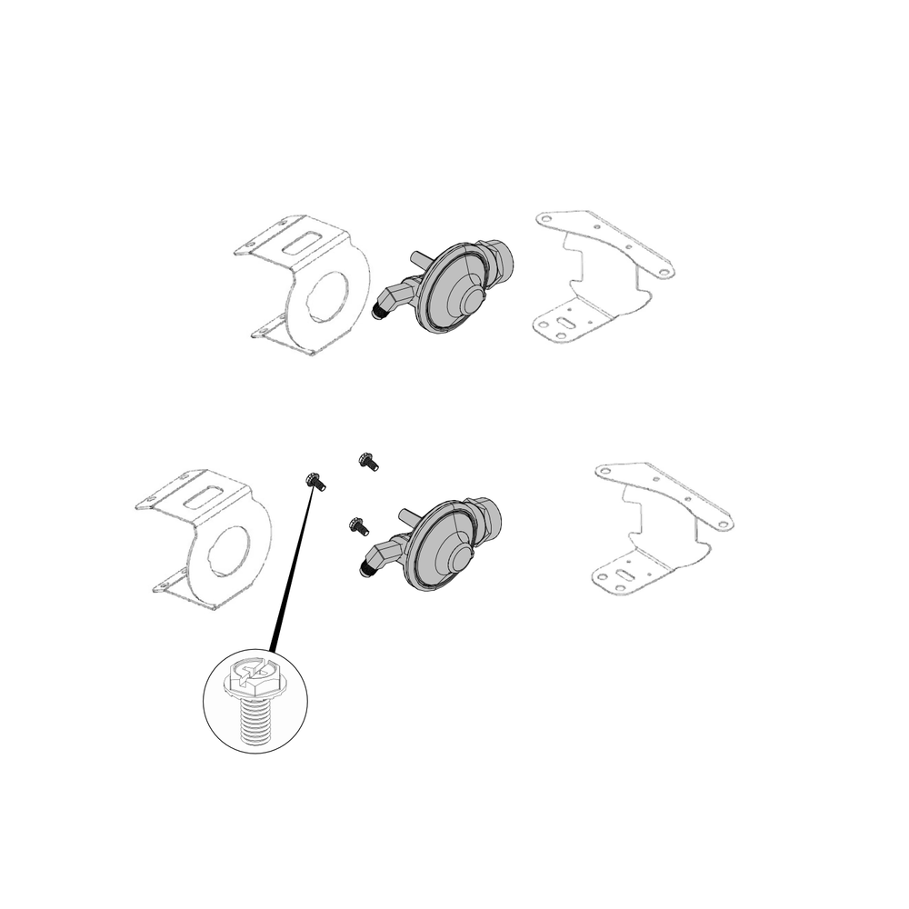 Regulator Diagram and Parts List for TQ285-BL-1  Napoleon Built-In Cooking