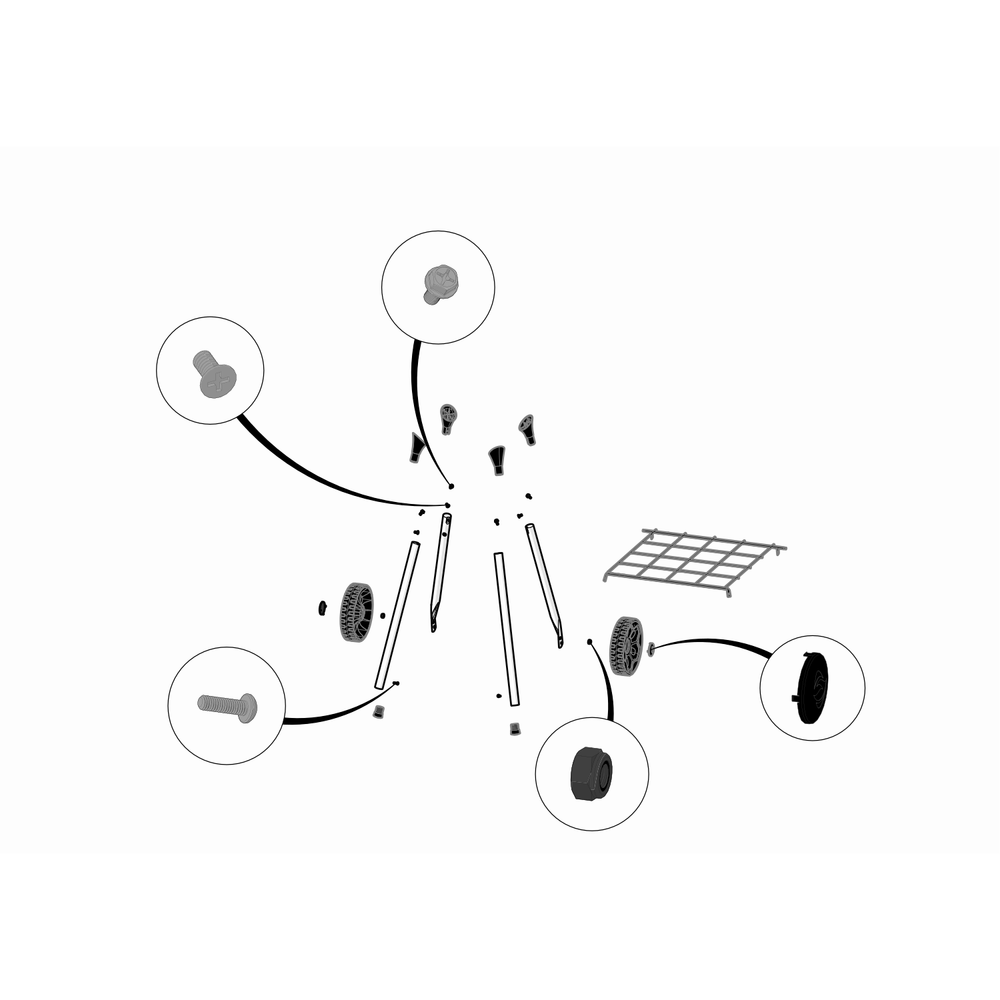 Cart Diagram and Parts List for NK22K-LEG-3  Napoleon Grill