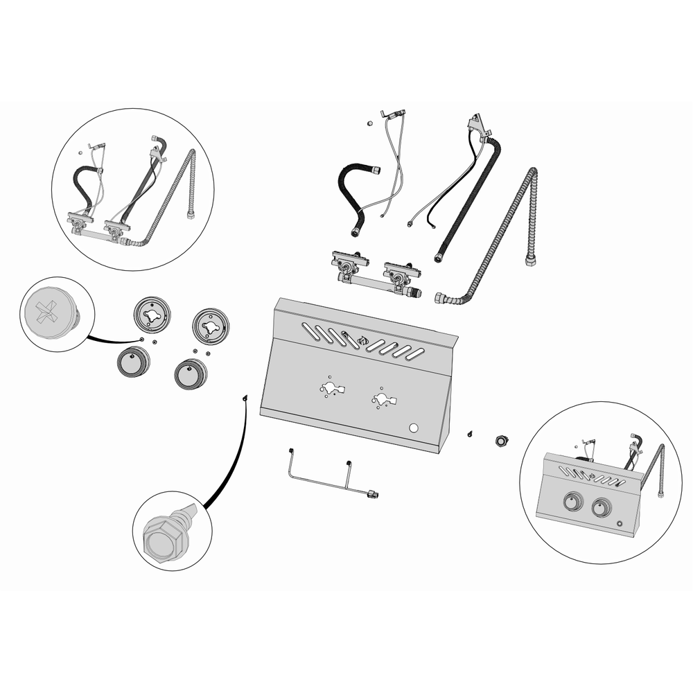 Control Panel Diagram and Parts List for BIB12RTNSS  Napoleon Grill