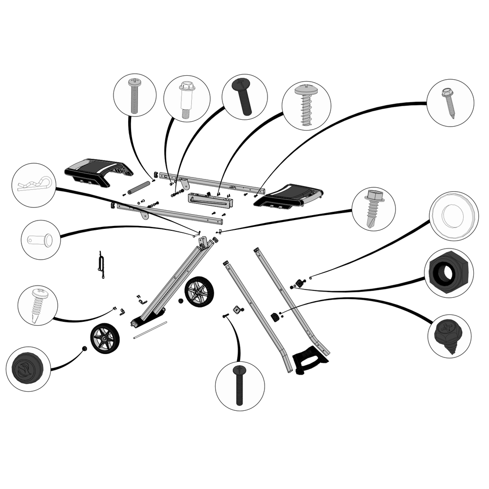 Cart Diagram and Parts List for TQ285X-RD-1-A  Napoleon Built-In Cooking