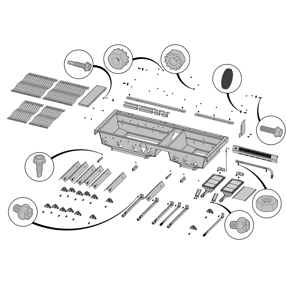 Base 1 Diagram and Parts List for BIPRO825RBIPSS-3  Napoleon Built-In Cooking
