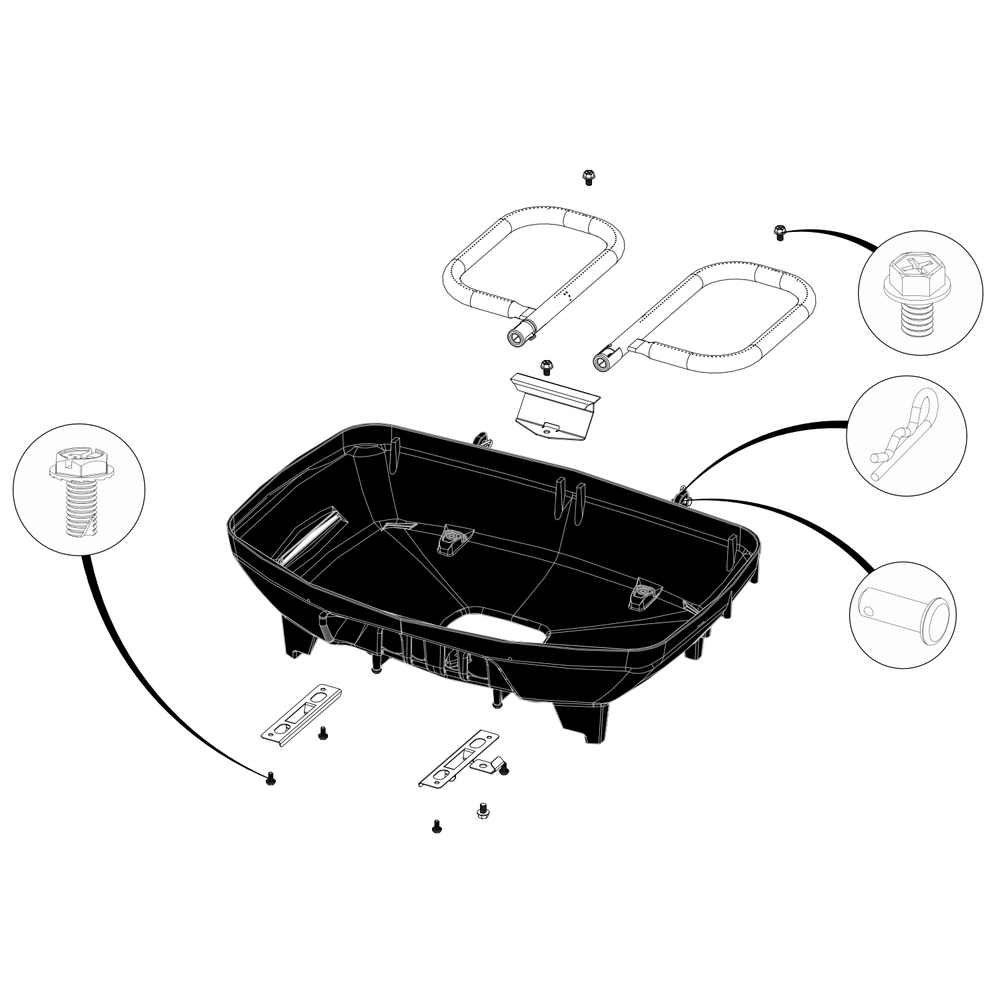 Base Assembly Diagram and Parts List for TQ285-RD-1-A  Napoleon Built-In Cooking