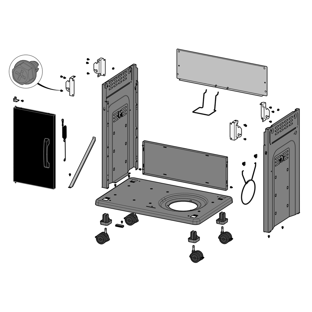 Cart Diagram and Parts List for R525PK-1  Napoleon Built-In Cooking