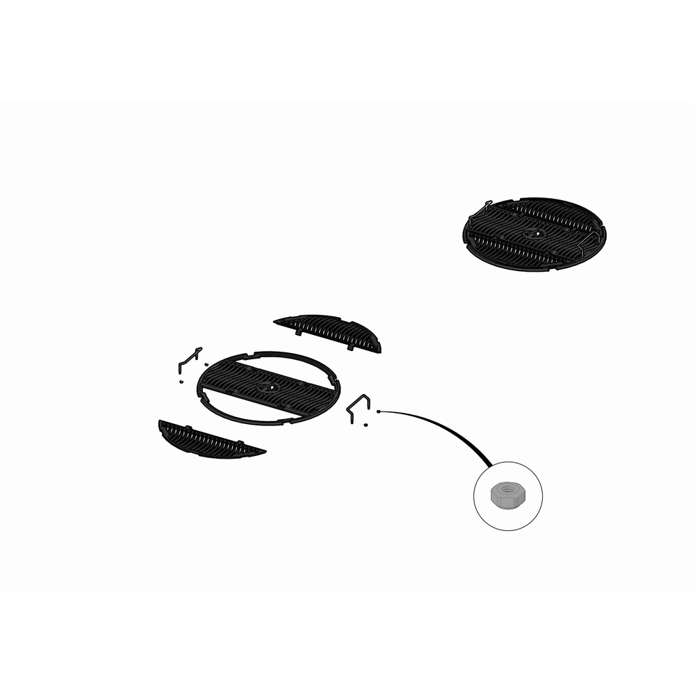 Grid Assembly Diagram and Parts List for PRO22K-CART-3  Napoleon Grill