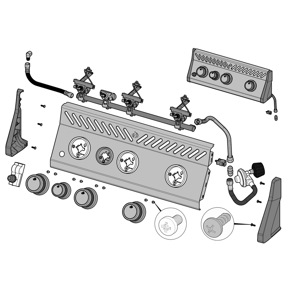 Control Panel Diagram and Parts List for RXT425SIBPSS-1  Napoleon Built-In Cooking
