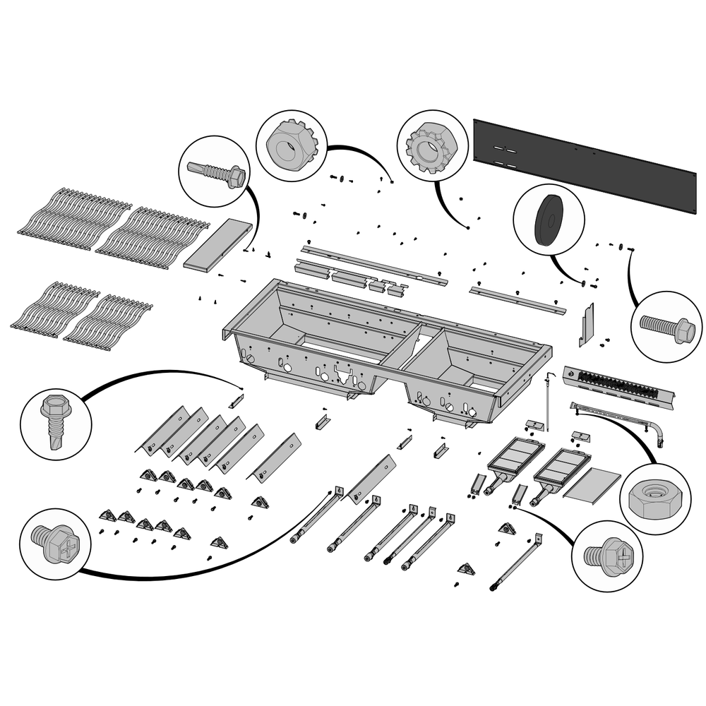 Base 1 Diagram and Parts List for PRO825RSBIPSS-3  Napoleon Built-In Cooking