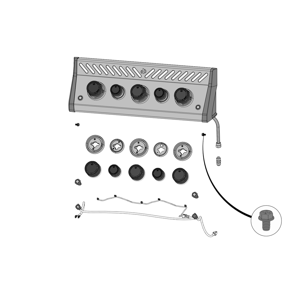 Control Panel Diagram and Parts List for RSE425RSIBNSS-1  Napoleon Built-In Cooking