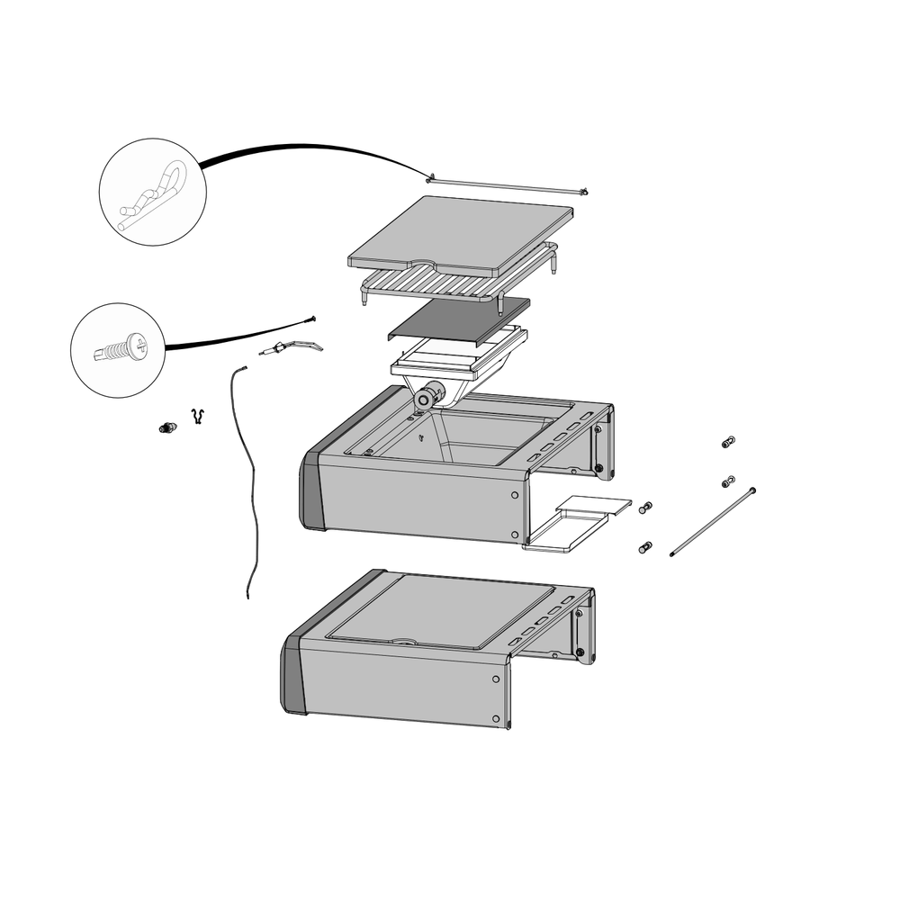 Left Side Shelf Diagram and Parts List for RSE425RSIBPSS-1  Napoleon Built-In Cooking