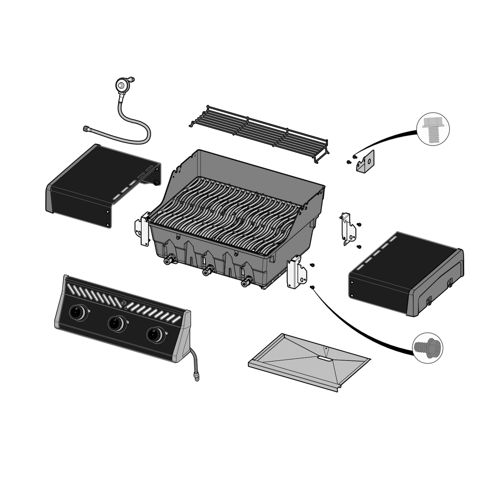 Base Diagram and Parts List for R425PK-1  Napoleon Built-In Cooking