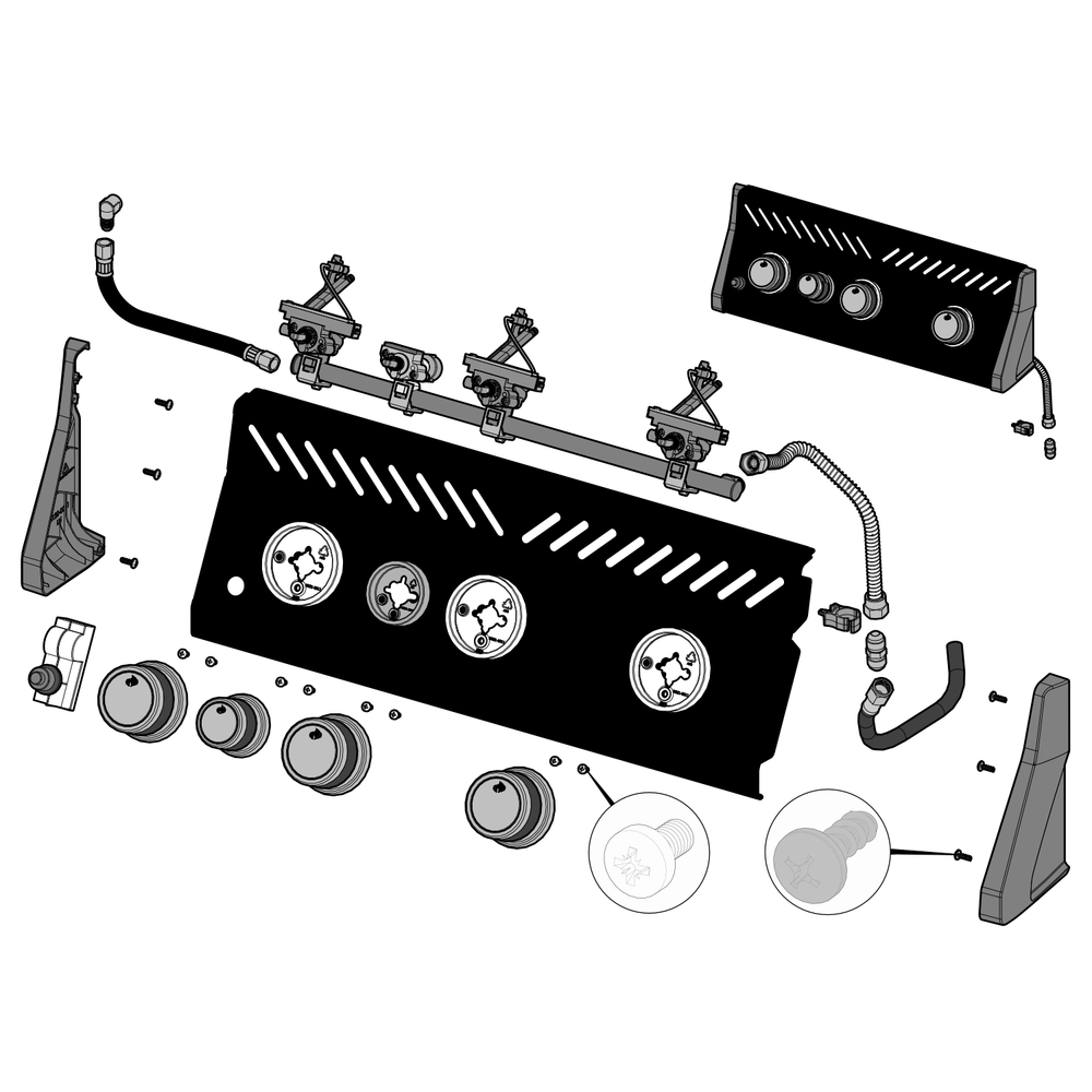 Control Panel Diagram and Parts List for RXT425SIBNK-1  Napoleon Built-In Cooking