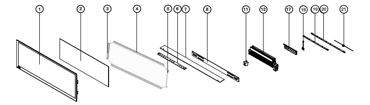 Section_1 Diagram and Parts List for NEFL74CHS-1  Napoleon Fireplace & Insert