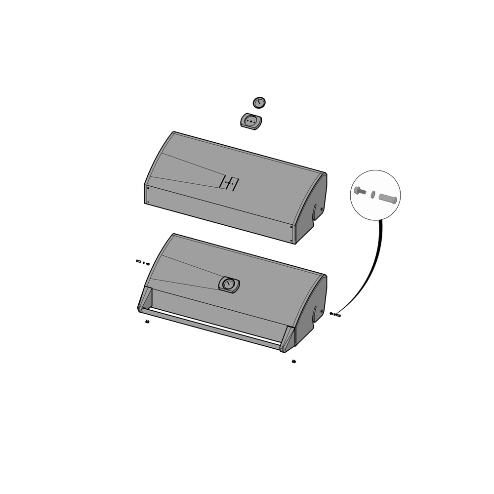 Lid Diagram and Parts List for BIG44RBNSS  Napoleon Built-In Cooking
