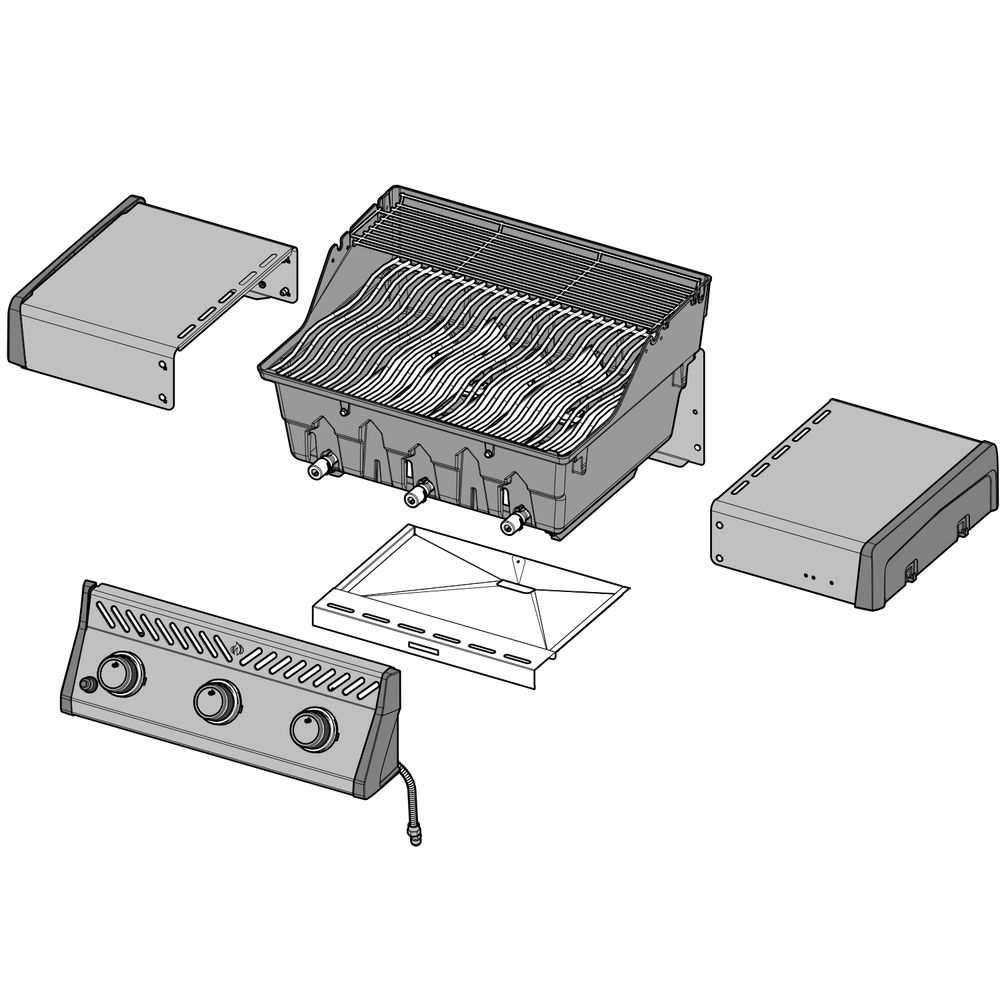 Base Diagram and Parts List for RXT425NSS-1  Napoleon Built-In Cooking