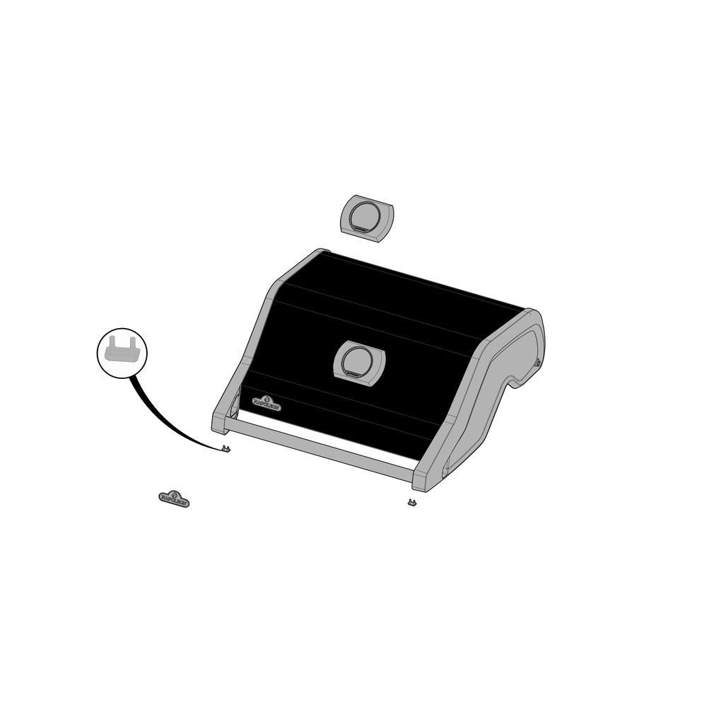 Lid Diagram and Parts List for R425PK-1  Napoleon Built-In Cooking