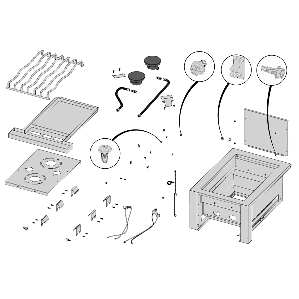 Base Diagram and Parts List for BI12RTNSS  Napoleon Grill